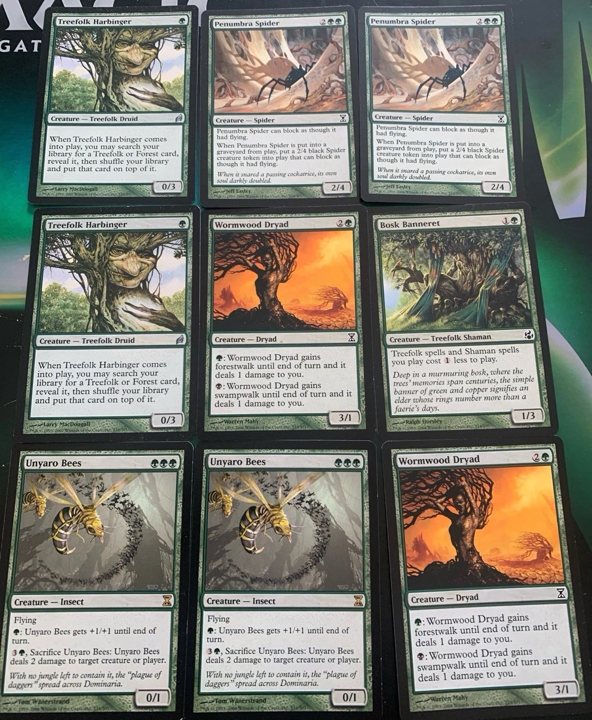 MTG 9 Card Treefolk Tribal Lot - Lorwyn Treefolk Harbinger x2 Bosk Banneret EDH⁠