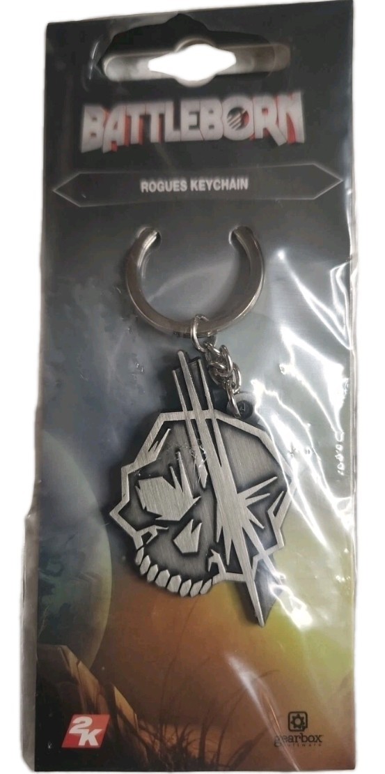 Official Battleborn Rogues Brand Merchandise Silver Logo Keychain 2K Games