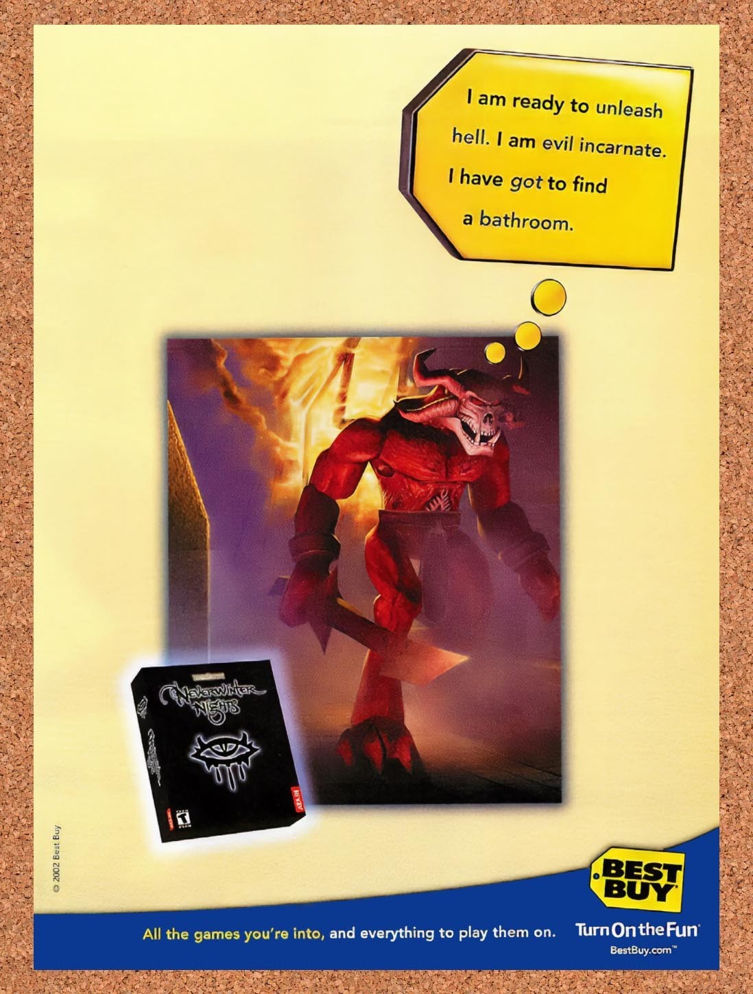 2002 Neverwinter Nights Best Buy Original Advertisement / Retro Promo v4