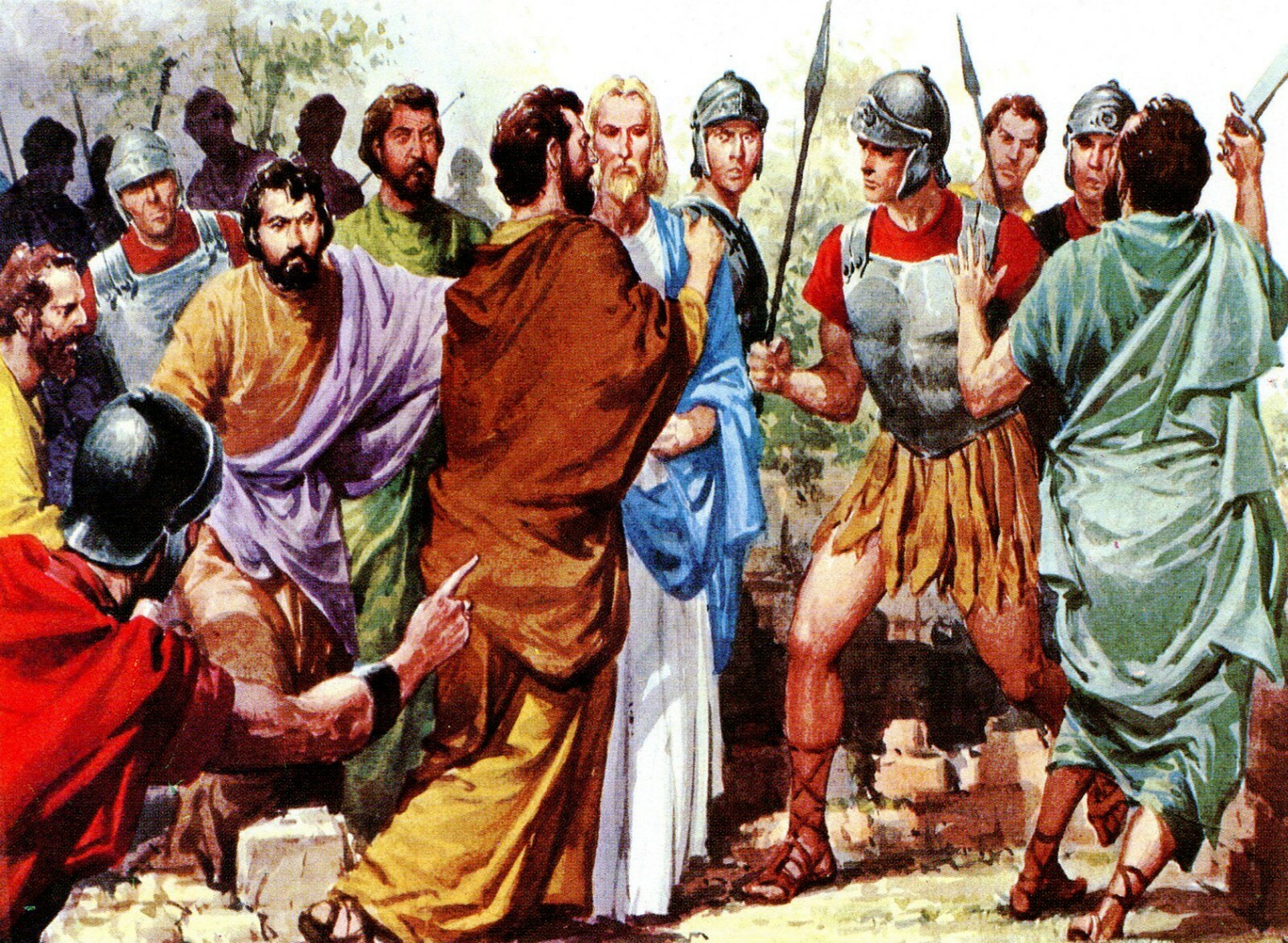 Catholic print picture  -  Judas Betrayal T  -  8