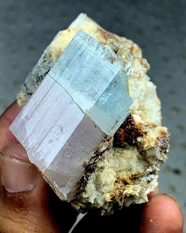 560 Carats Amazing Bicolour Beryl From Baha Shigar Pakistan