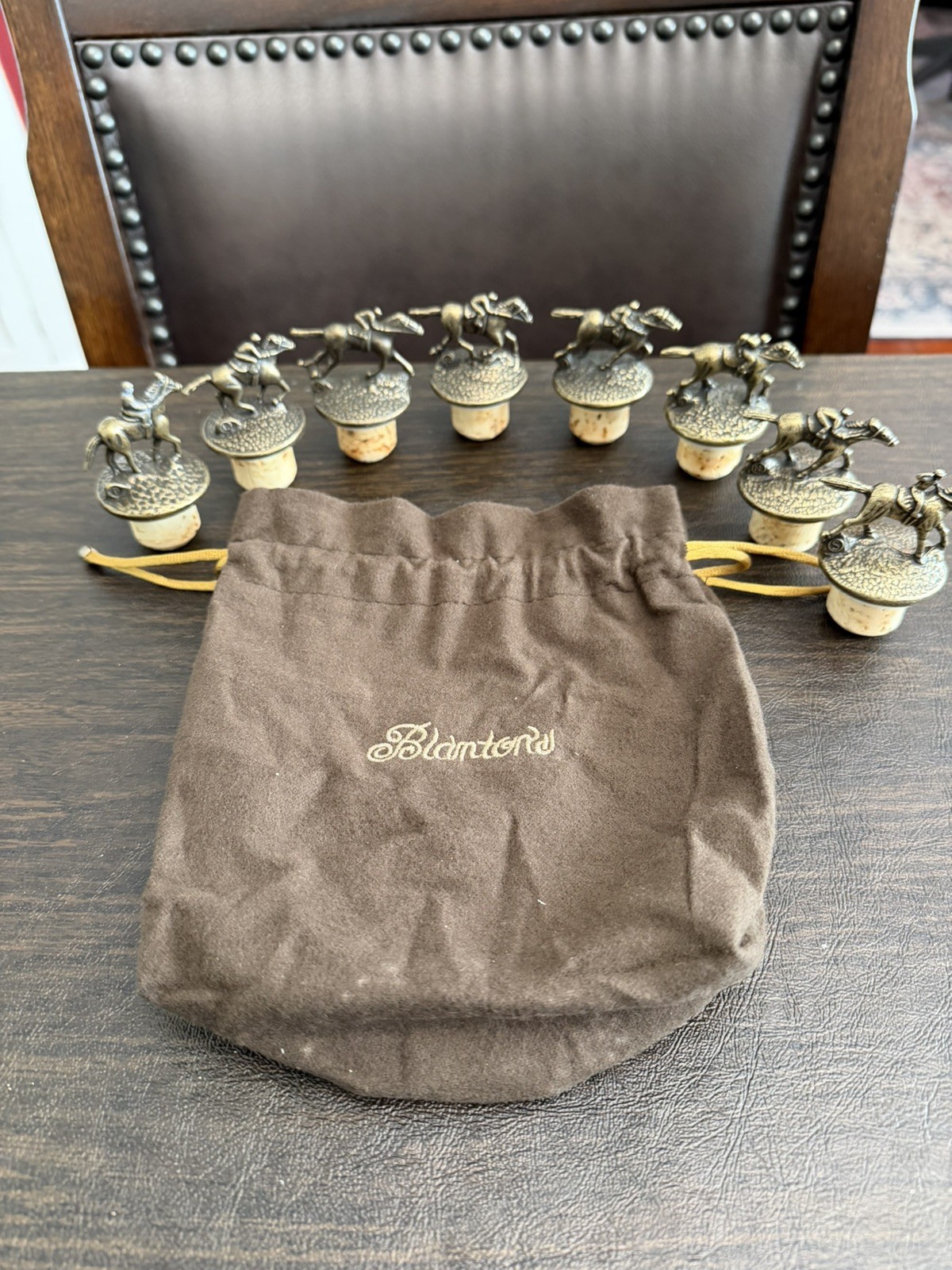 Blanton's Bourbon Complete Set of 8 Bottle Stoppers with Bag 