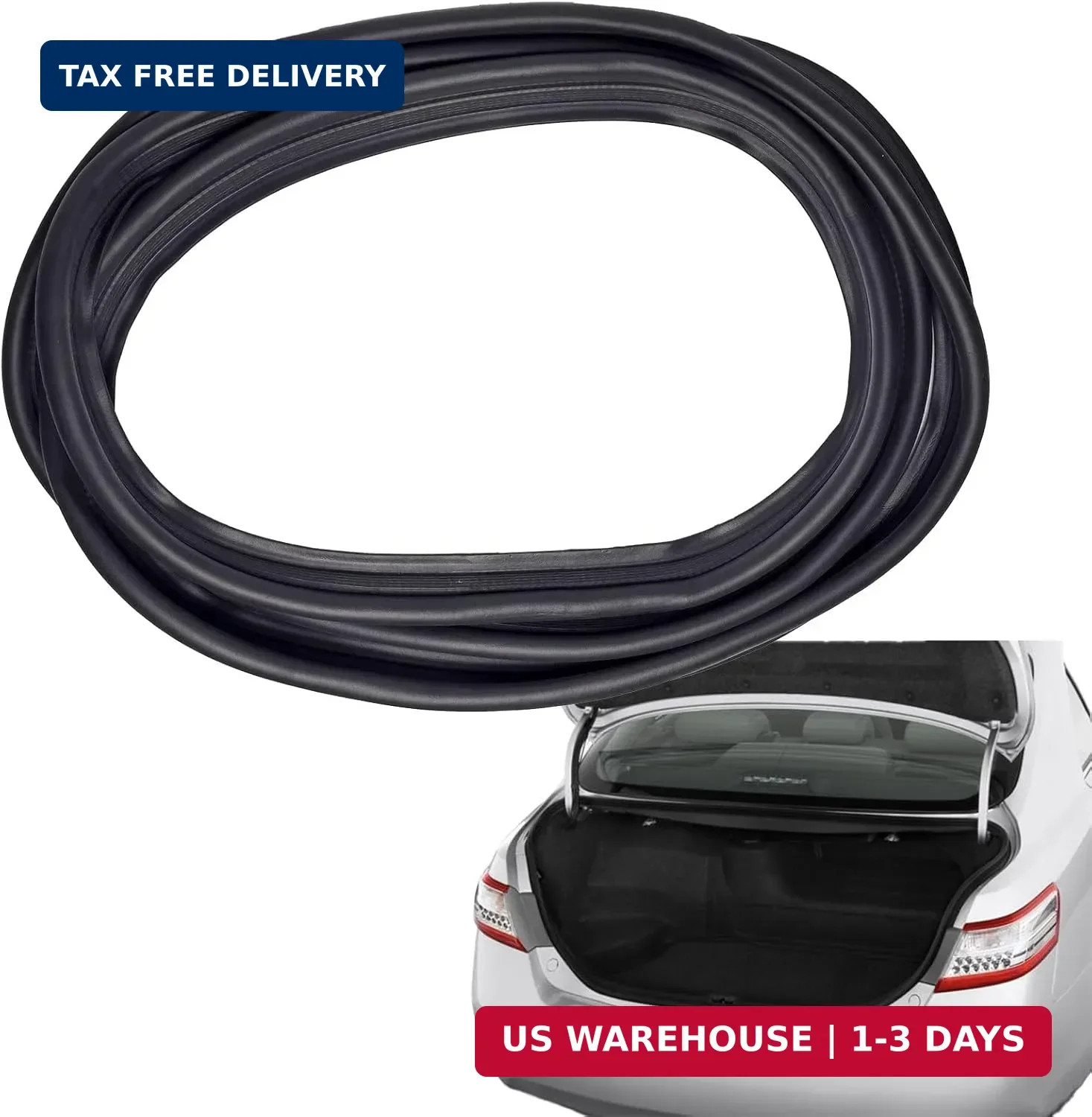 Rear Trunk Lid Weatherstrip Rubber Gasket Seal Fit for Toyota Camry 2007-2016 &