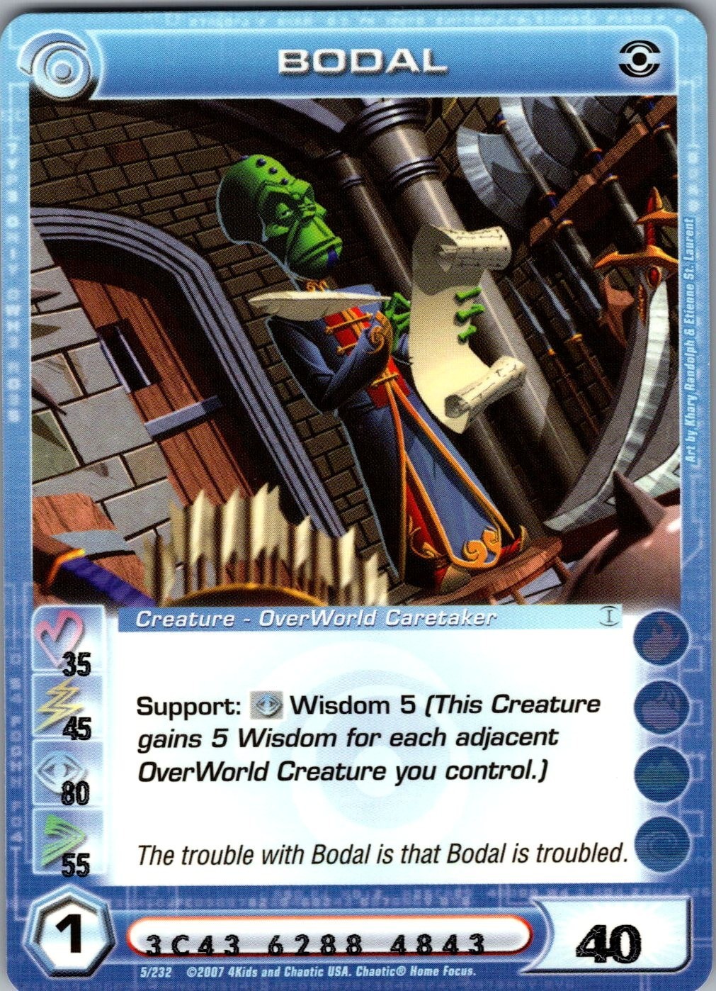 Bodal 5/232 - 1 MIN Stat E - 1st ED - LP - Chaotic TCG 