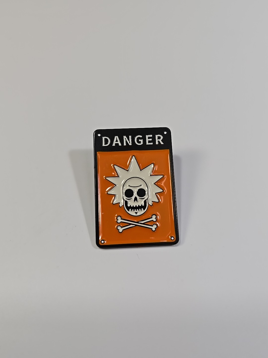 Rick and Morty Danger Sign Lapel Pin *