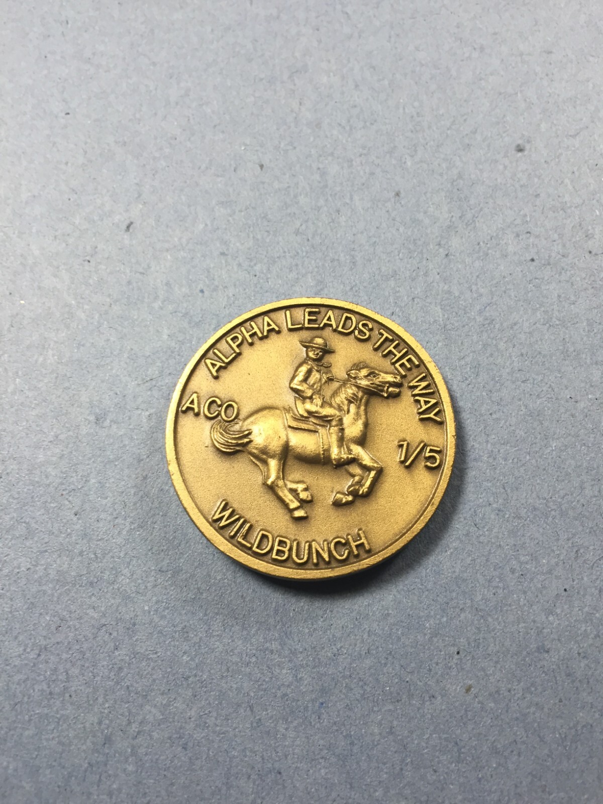 US Army Challenge Coin - ACO 1/5 (Wild bunch) Gunner Sabot PC Fire