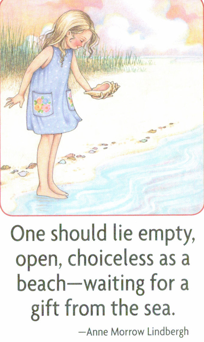Anne Morrow Lindbergh-GIFT FROM SEA-Handcrafted Magnet-w/Mary Engelbreit art  
