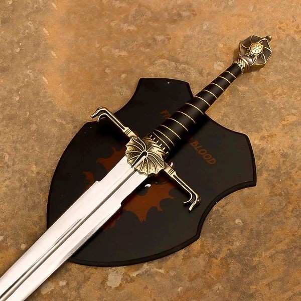 Game of Thrones Blackfyre Sword Valyrian Sword Replica Medieval Cosplay + Plaque
