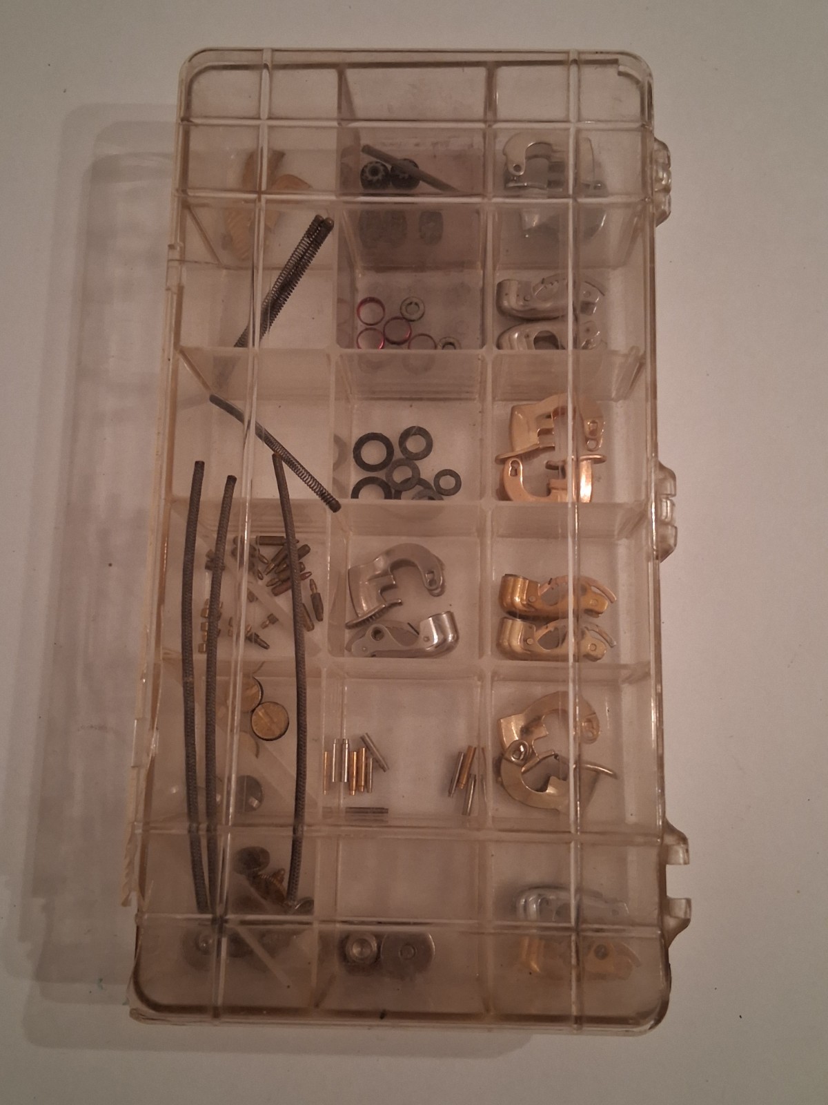 Vintage Evans lighter repair parts kit. NOS shiny pieces in chrome and gold fin