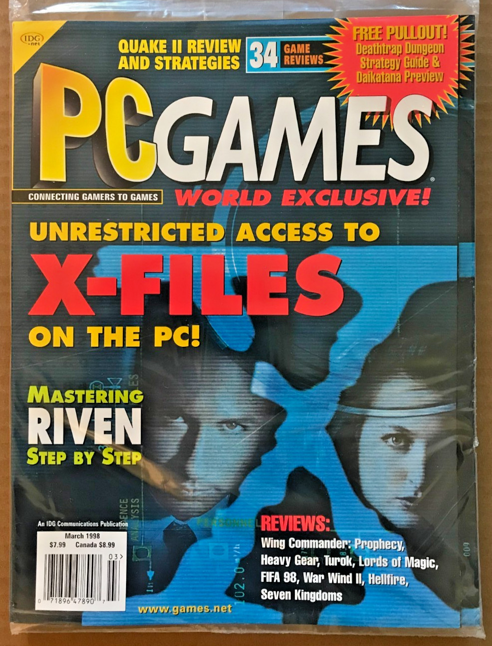 PC Games Magazine Vol 5 #3 X-Files Turok Quake Riven Sealed w/Disc NM/M 1998