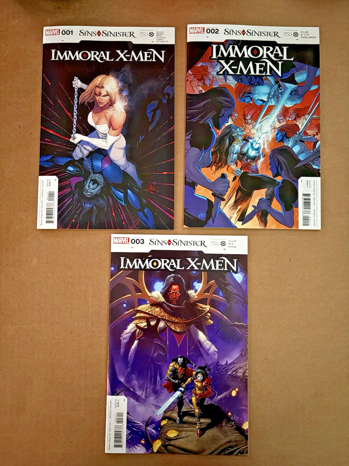 Immoral X-Men 1 2 3 Sins of Sinister Complete 2023 Set Hi-Grade Marvel Lot of 3