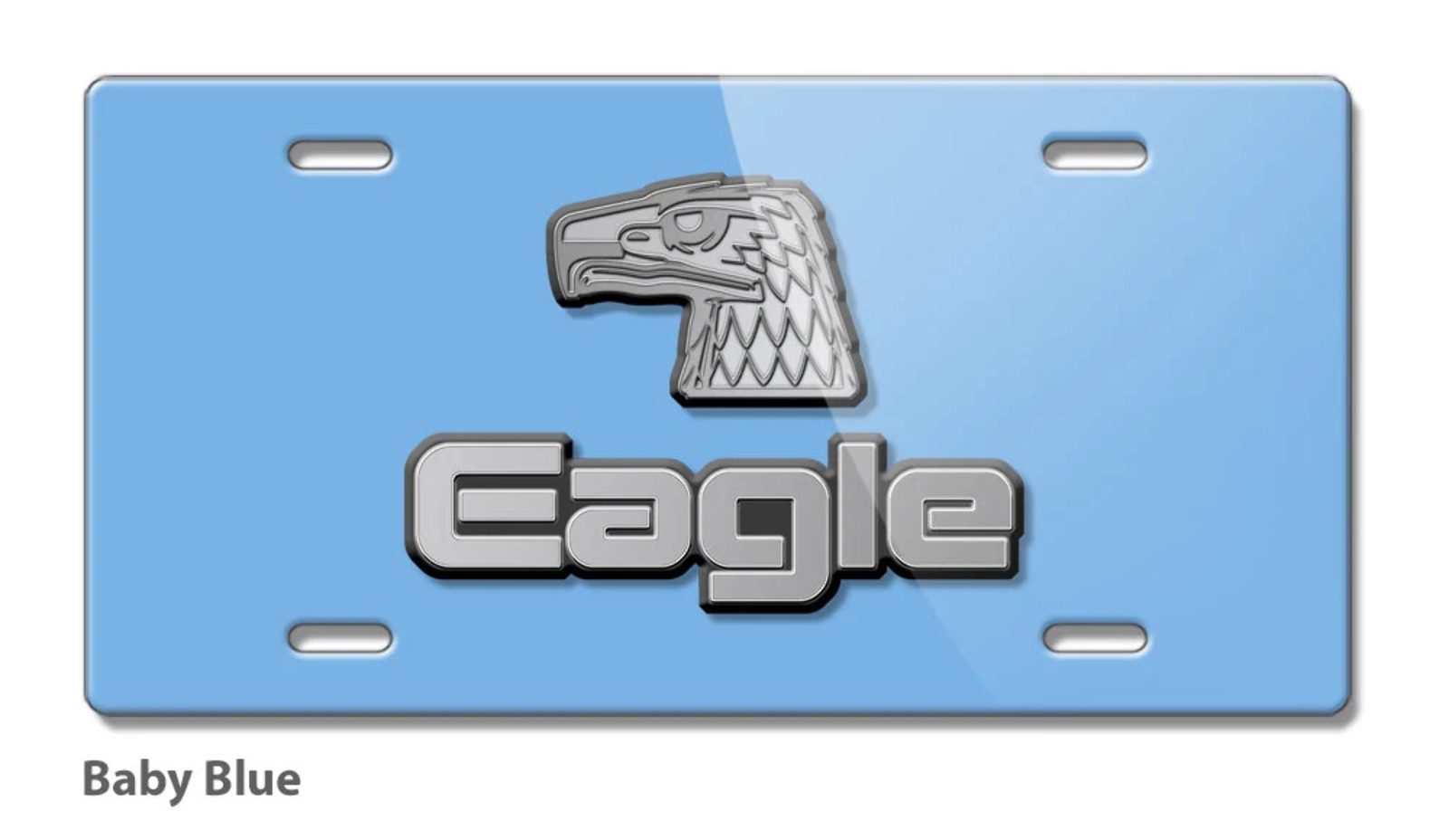 1980 – 1988 AMC Eagle Emblem Novelty License Plate - 16 colors - Made in the USA