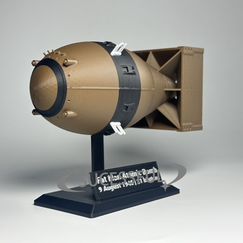WWII Fat Man Nagasaki Atomic Bomb Static 3D Model Military Home Desk Decoration