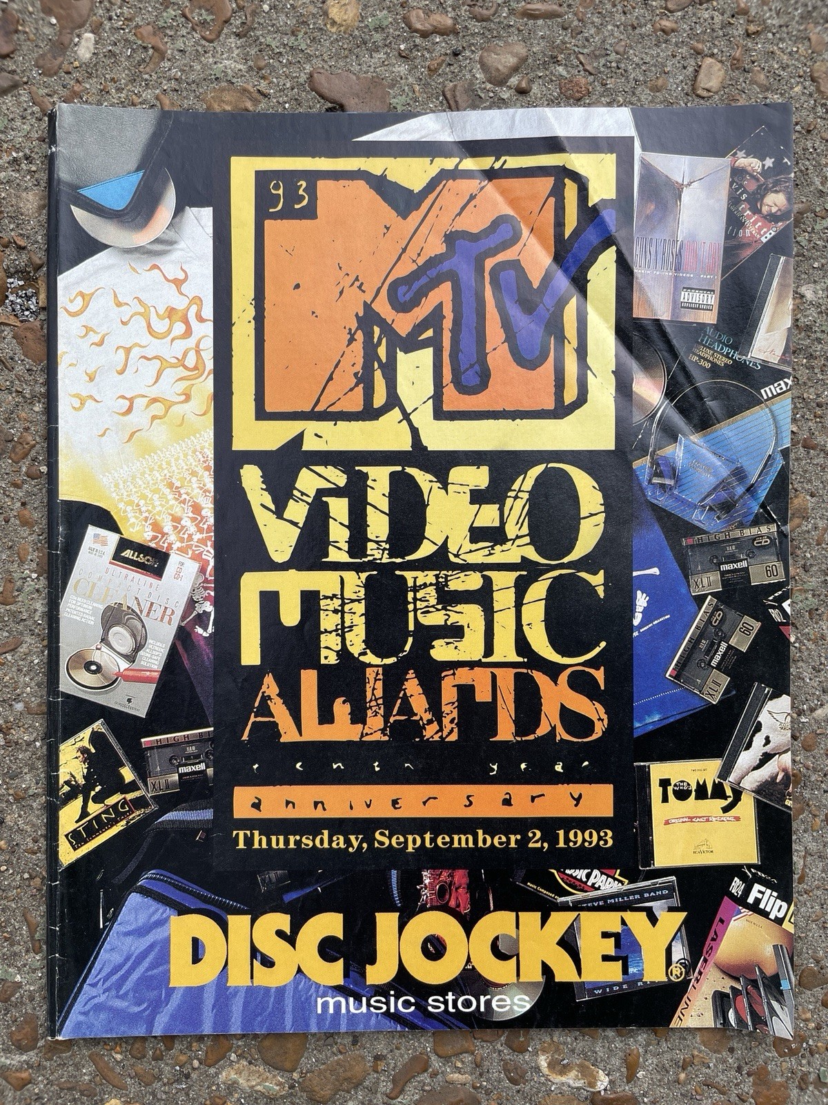 Disc Jockey CD Music Store Rare 1993 MTV Video Music Awards Ad Catalog VHS Movie