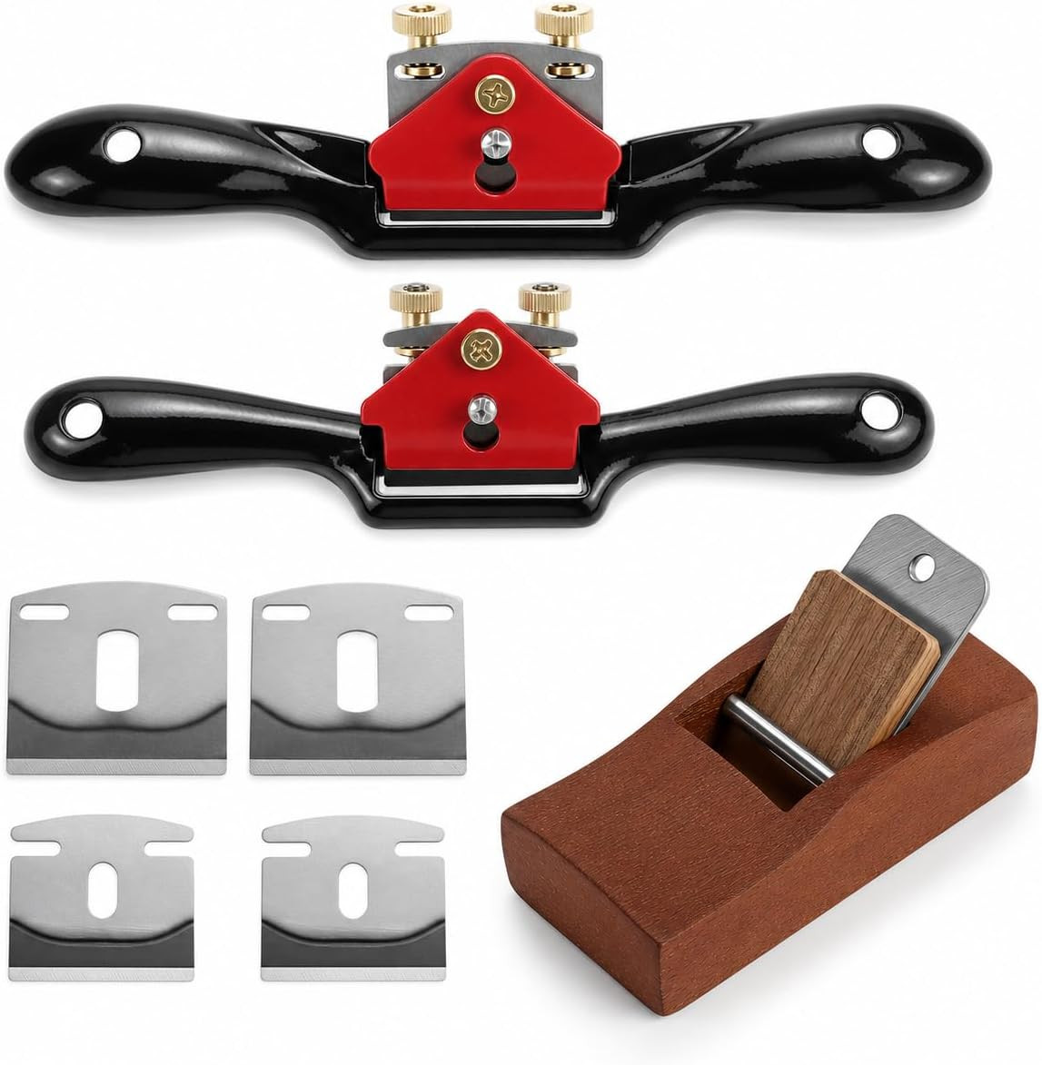 2 Pcs Adjustable Spokeshave Woodworking Set, 10\