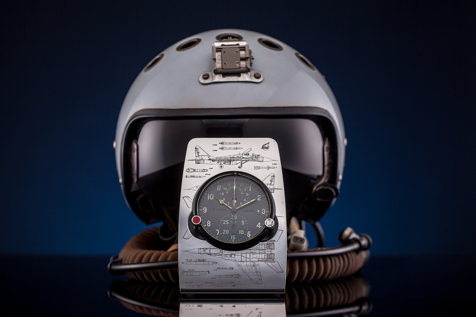 MiG-29 Fulcrum  Aircraft clock stand military aviation Air Force cockpit AChS-1