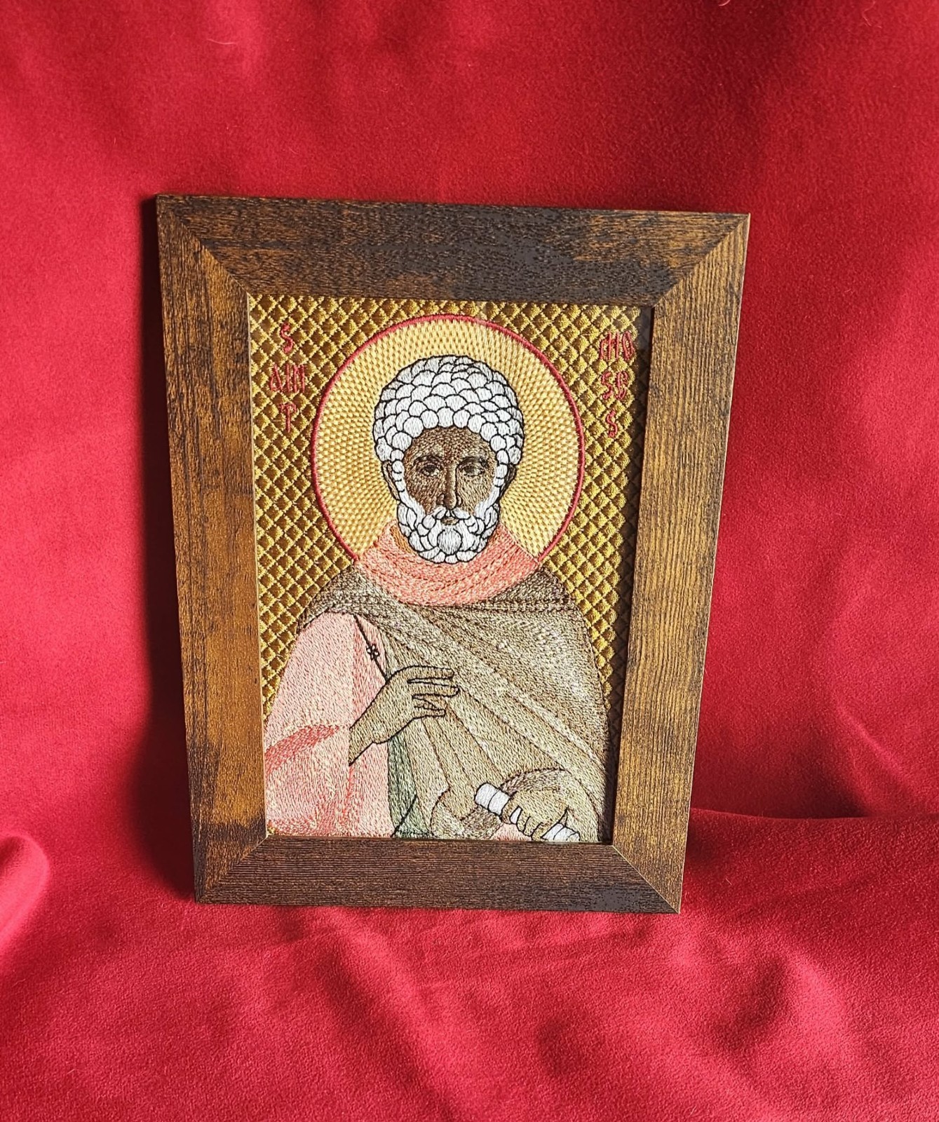 Saint Moses the Ethiopian Embroidered Orthodox Icon 5x7 Moses the Black