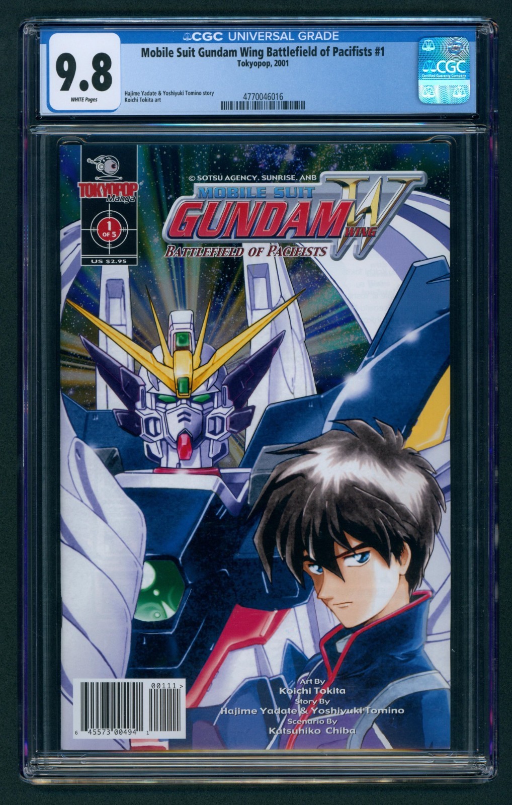 RARE Mobile Suit Gundam Wing Battlefield of Pacifists #1 CGC 9.8 W ONLY 5 9.8s