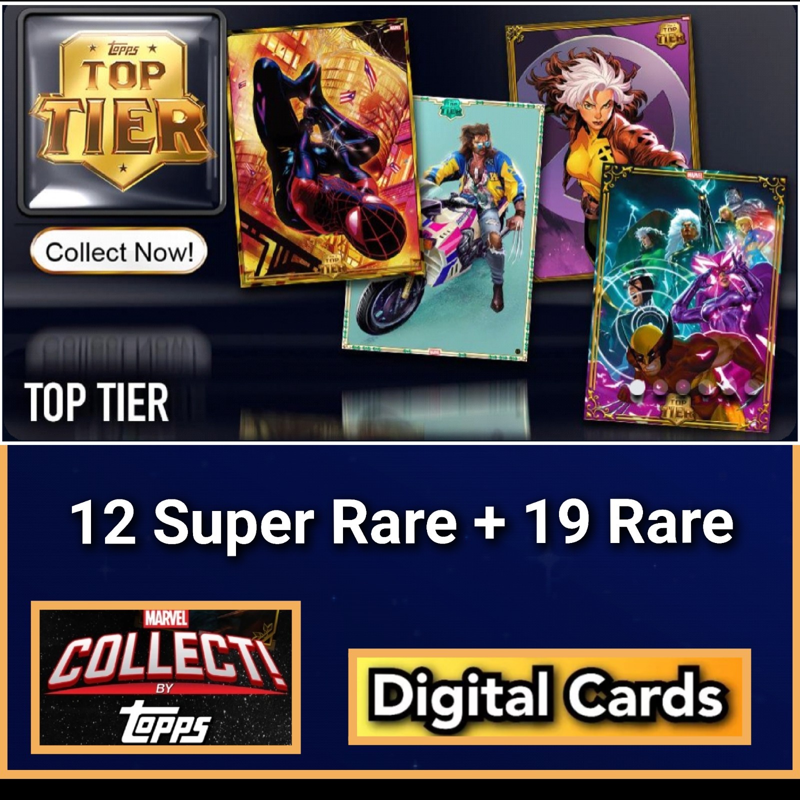 Topps Marvel Collect Top Tier 26 Series 2 SR+R 31 Cards