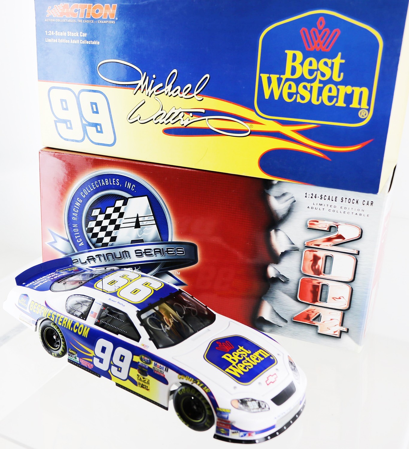 Michael Waltrip #99 Best Western 2004 Monte Carlo.  1/24th Diecast. Autographed
