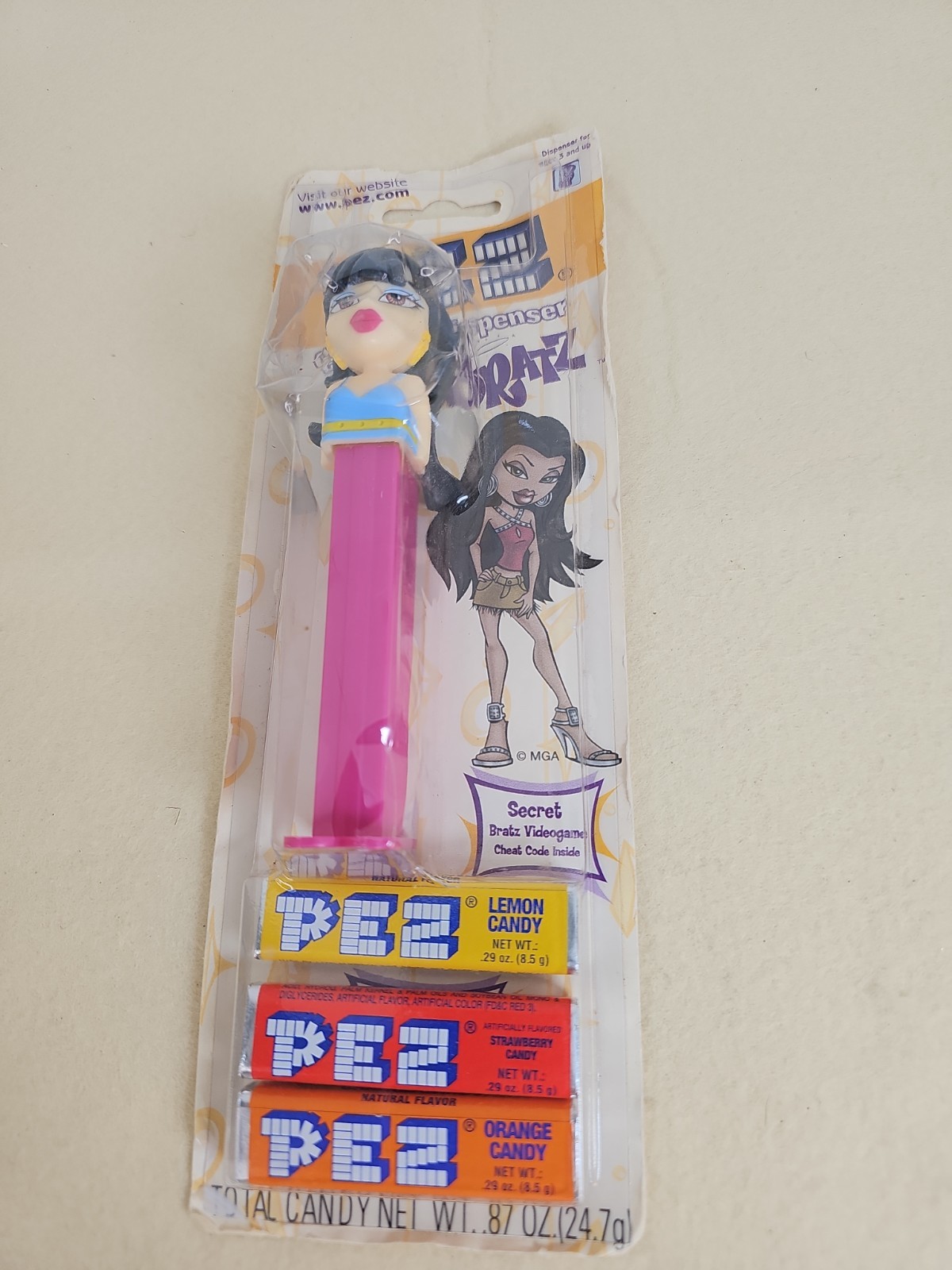 Bratz PEZ Candy Dispenser 2005 THQ Videogame Edition – Secret Cheat Code, New...