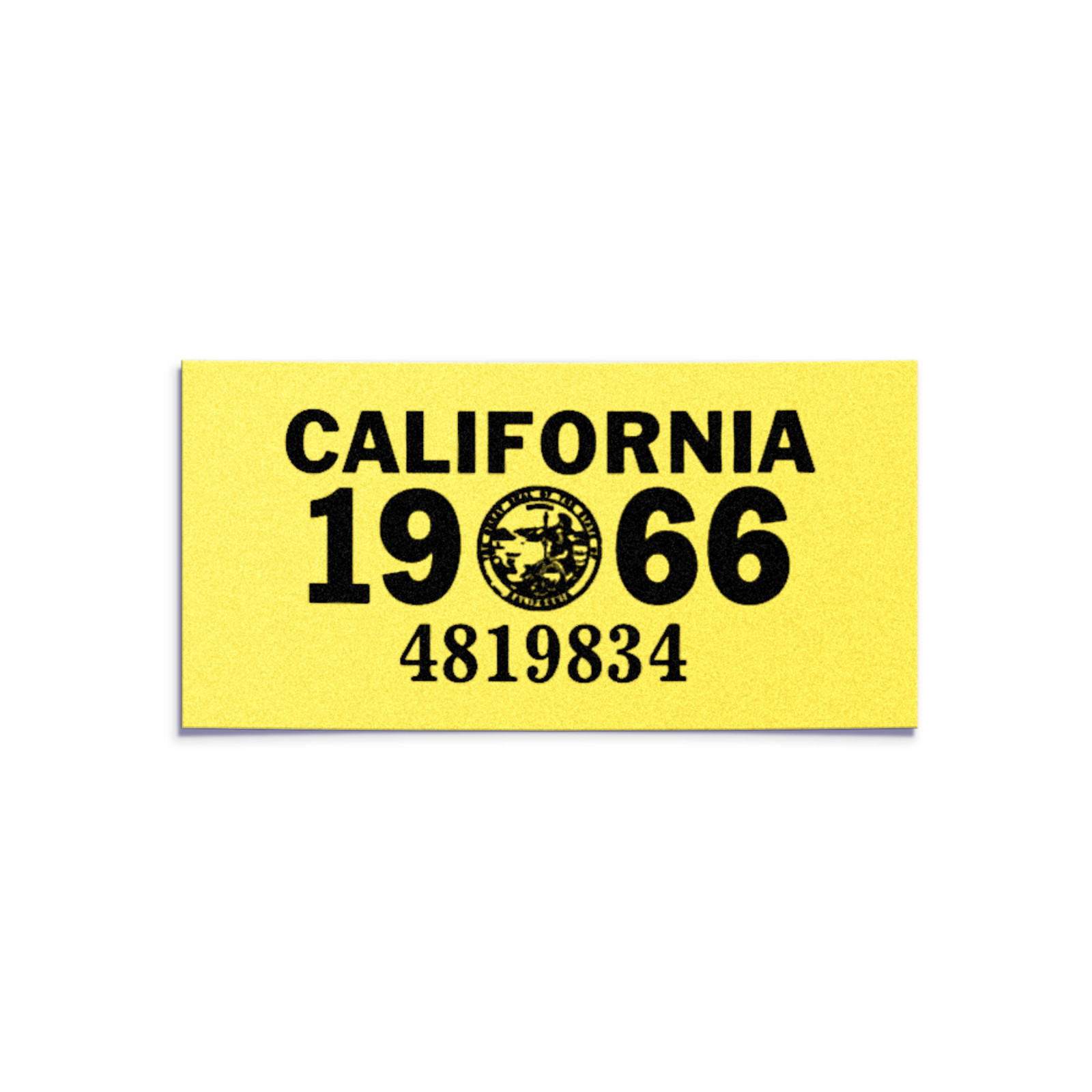 1966 California License Plate Year Sticker - YOM - CA DMV Registration Tab