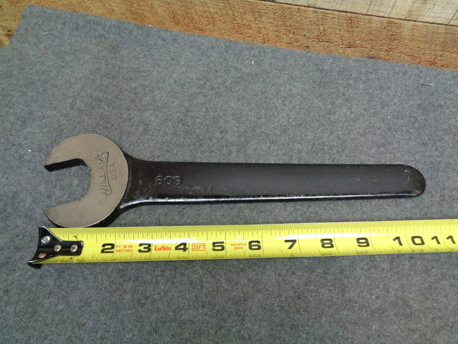 Vintage WILLIAMS No. 609 Open End Engineers Wrench 1-7/16\
