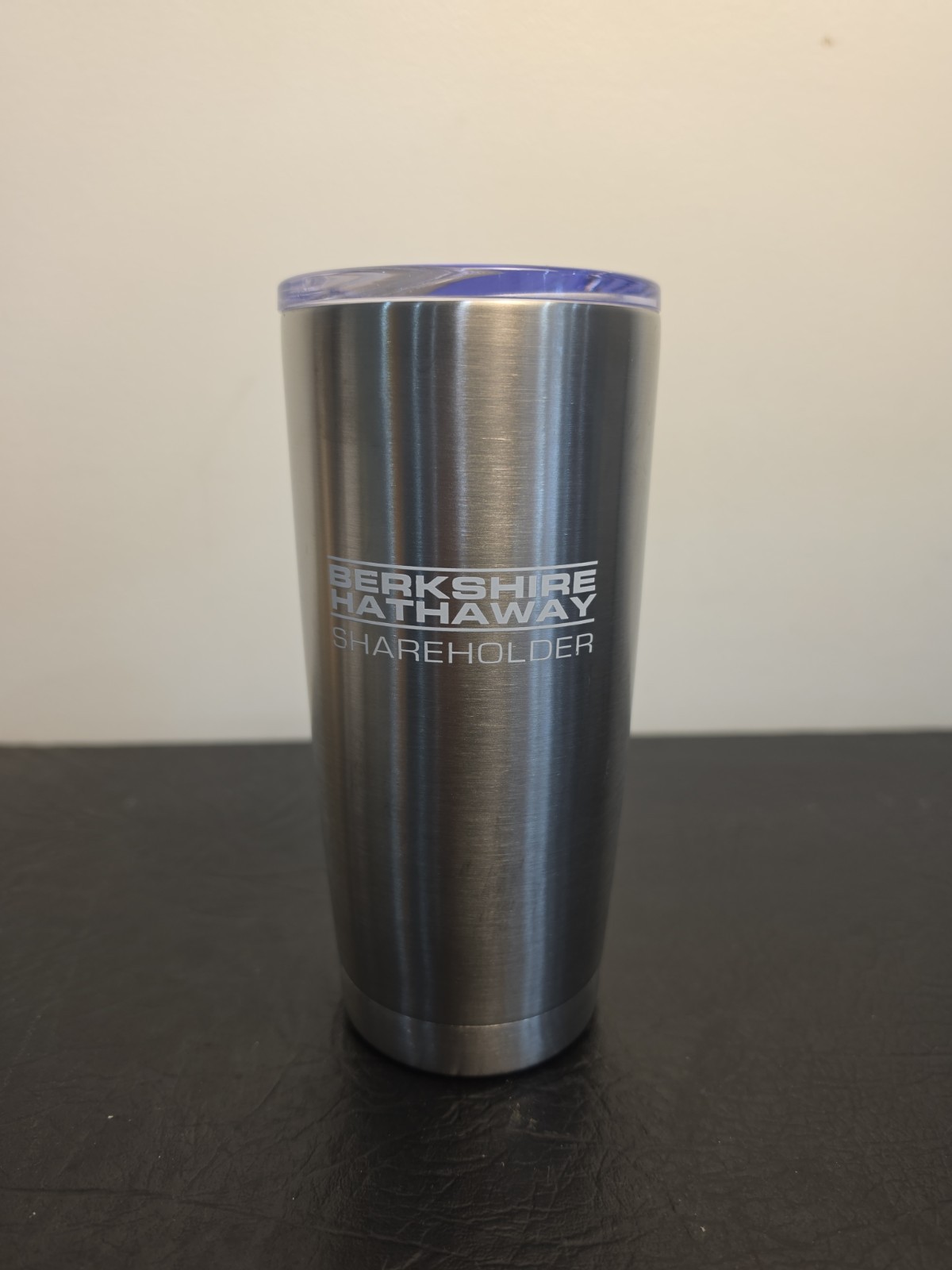 Rare Berkshire Hathaway Shareholder Silver Tumbler Coffee Drink Exclusive 