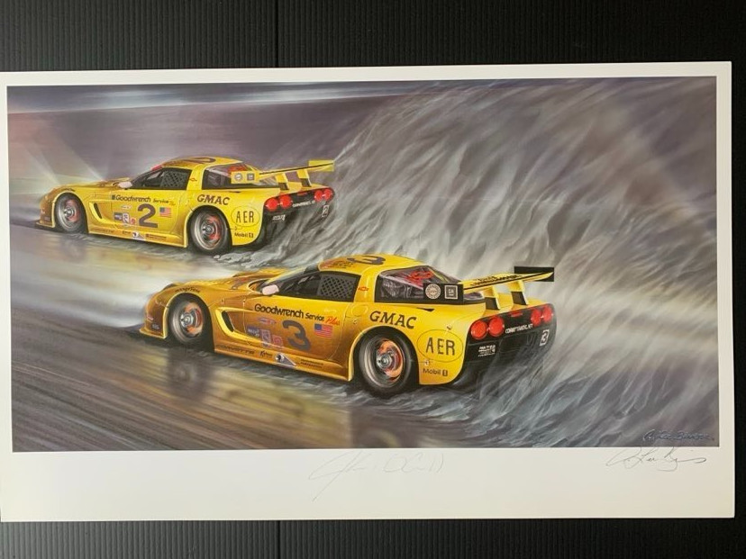 CORVETTE C5R Art driven by DALE EARNHARDT Daytona 24 Hour Rolex race Lee Bivens
