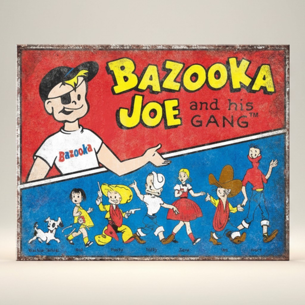 Bazooka Joe Gang Metal Sign