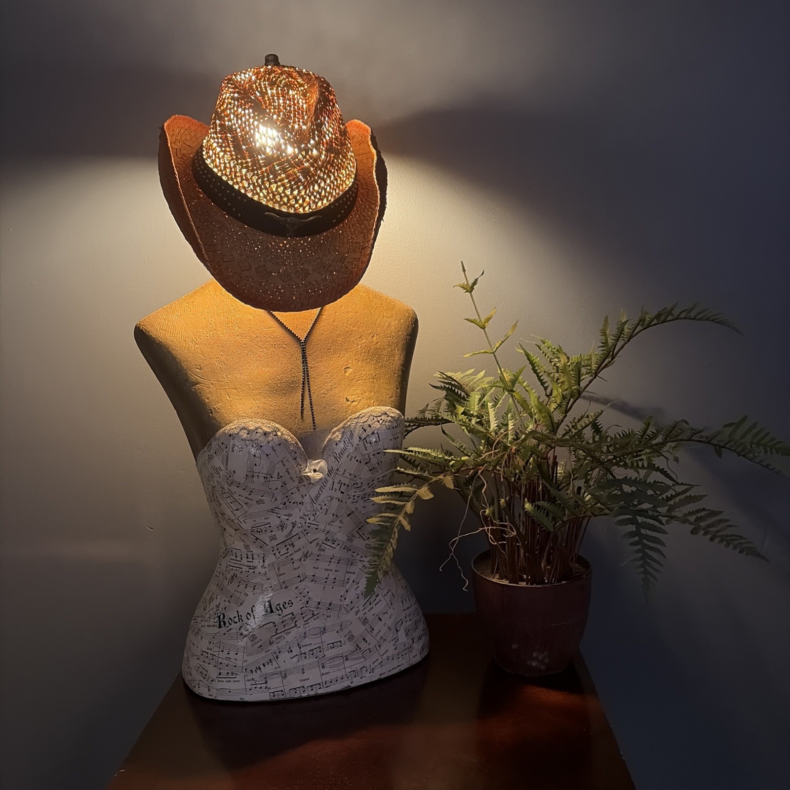 One-of-A-Kind Piece of Art Cowgirl Lamp Western Decor. Handmade. Unique