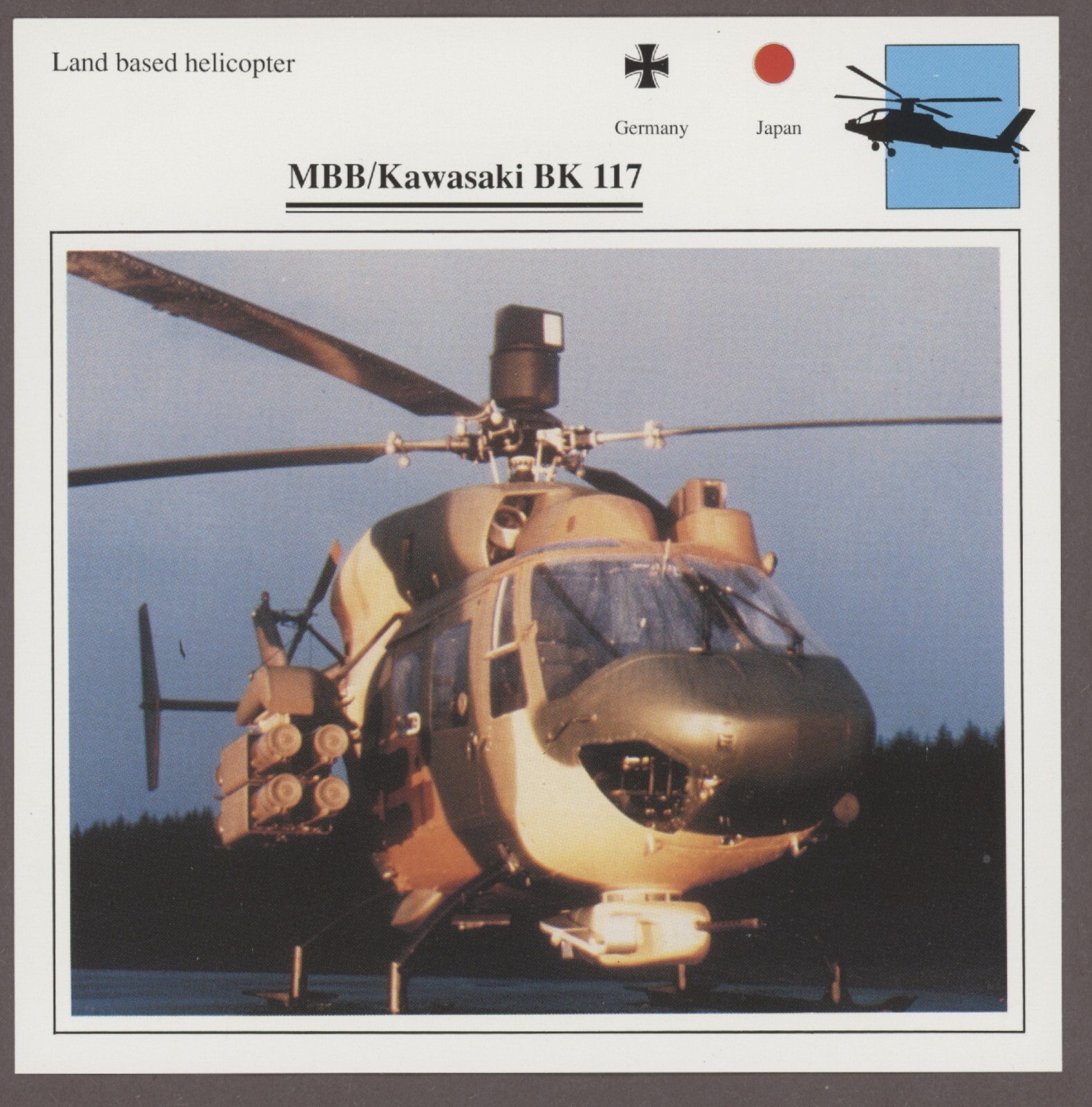 MBB Kawasaki BK 117  Edito Service Warplane Aircraft Military Card Helicopter