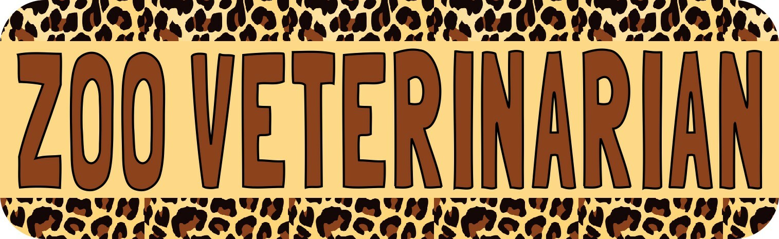 StickerTalk 10in x 3in Zoo Veterinarian Vinyl Sticker Car Truck Vehicle Bumpe...