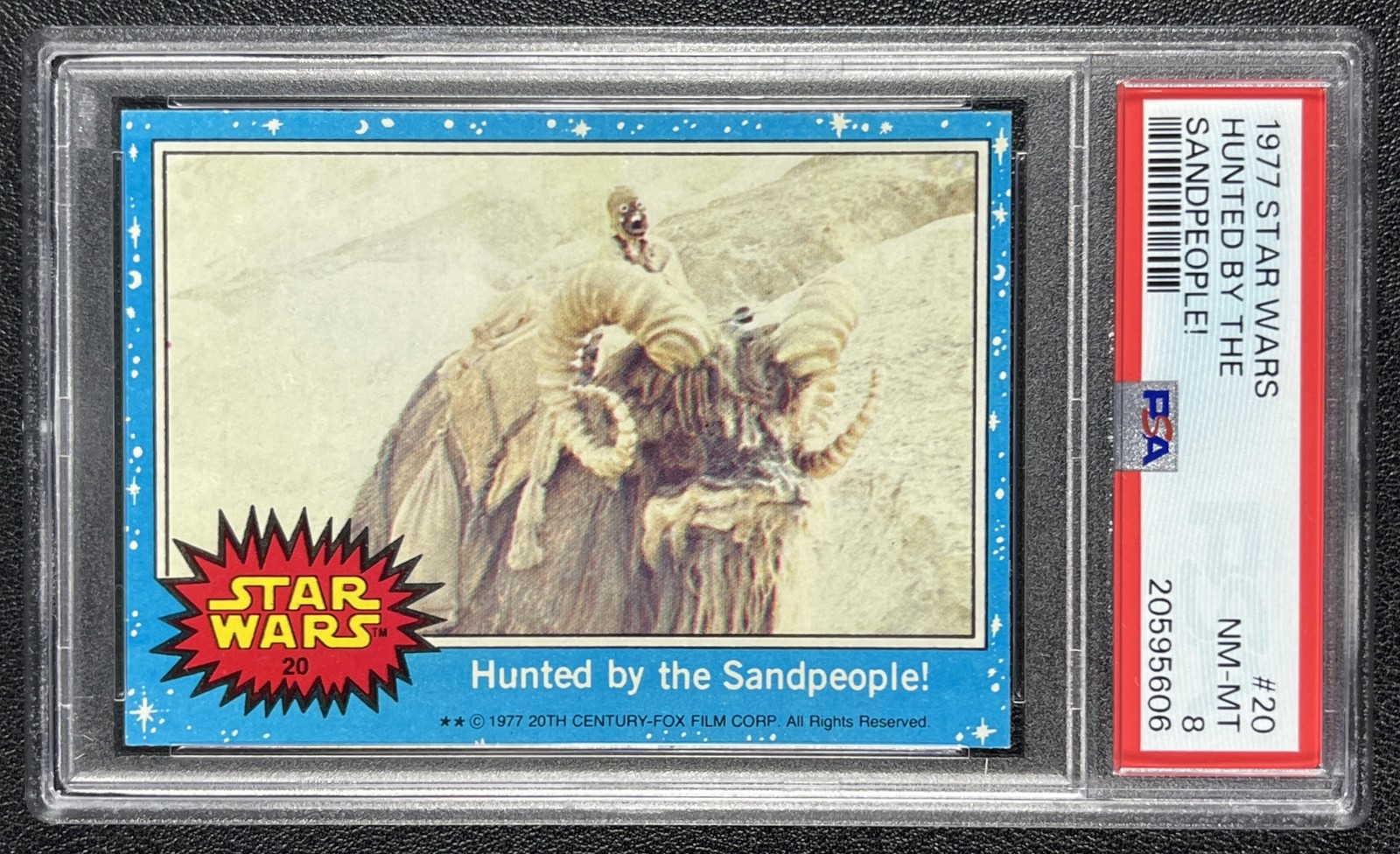 HUNTED BY THE SAND PEOPLE PSA 8 1977 TOPPS STAR WARS #20 5606