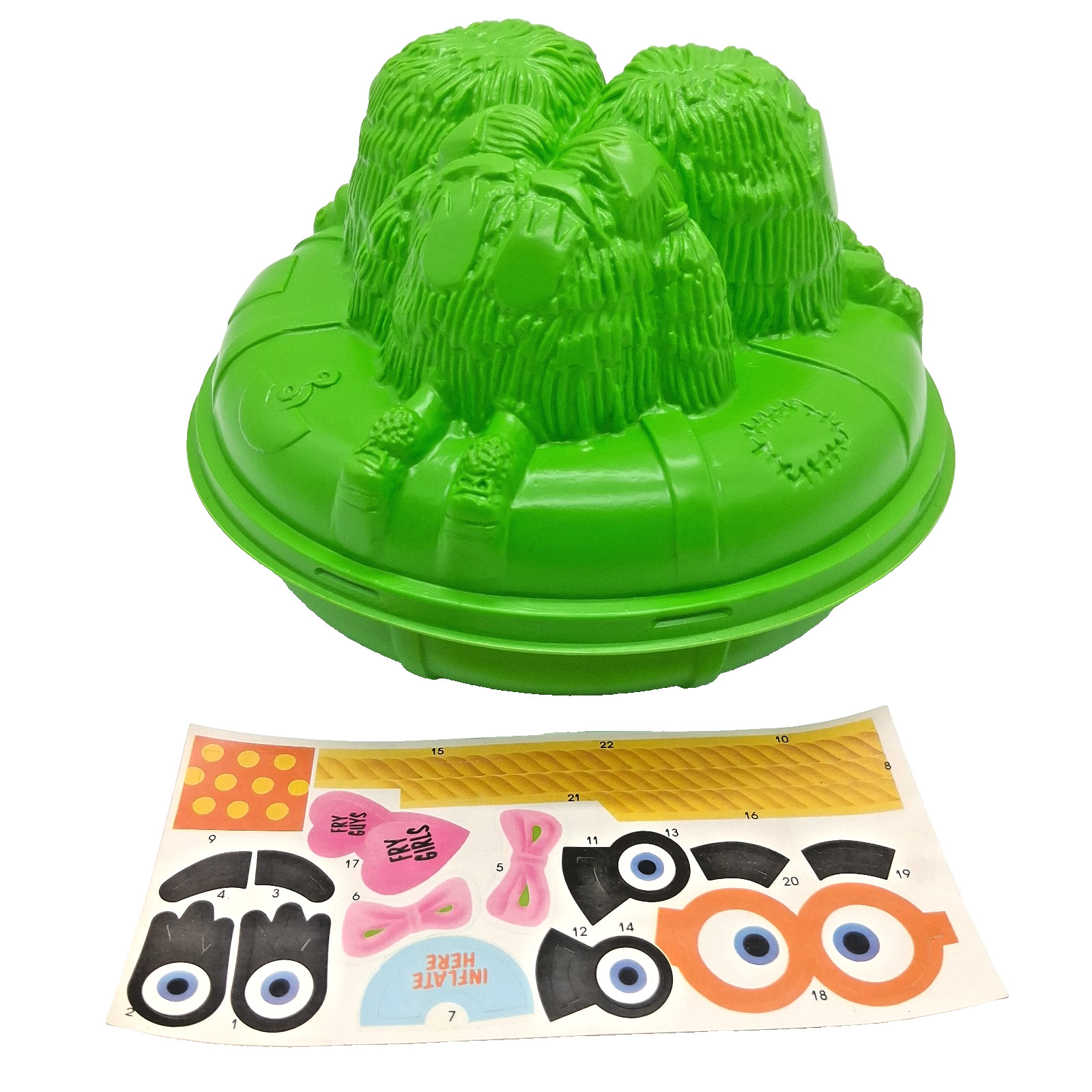 VTG 1986 McDonalds Boats & Floats Happy Meal Fry Guys & Girl Plastic Container