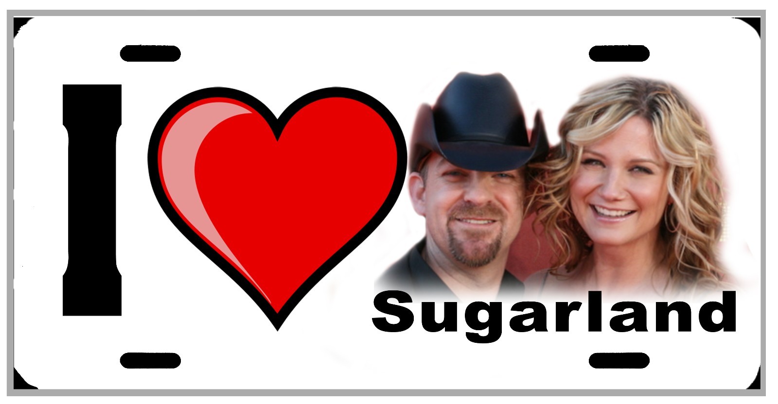 L@@K Sugarland Jennifer Nettles Kristian Bush License Plate Vanity Auto Tag 