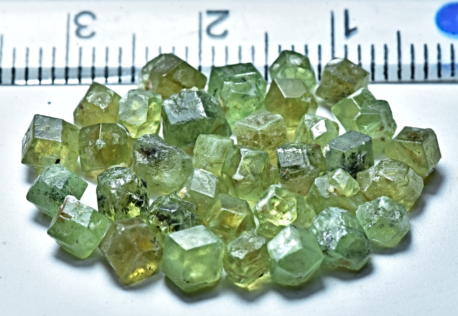 Rare Terminated Green Demantoid Garnet Crystal Lot 19 Carat
