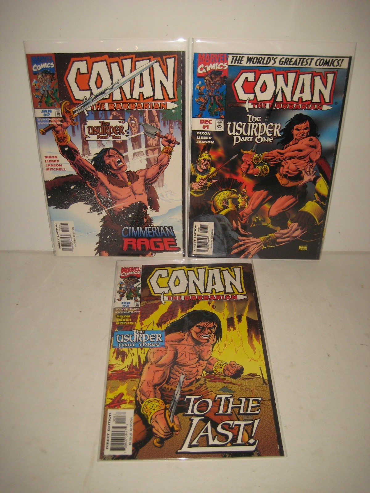Conan the Barbarian: The Usurper #1-3 complete set Marvel Comics