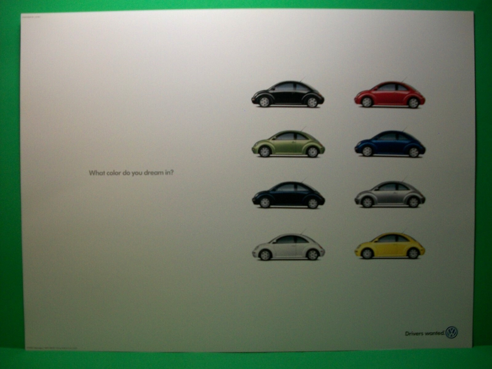 1998 Volkswagen ~ Drivers Wanted ~ What Color Do You Dream In? ~ 16
