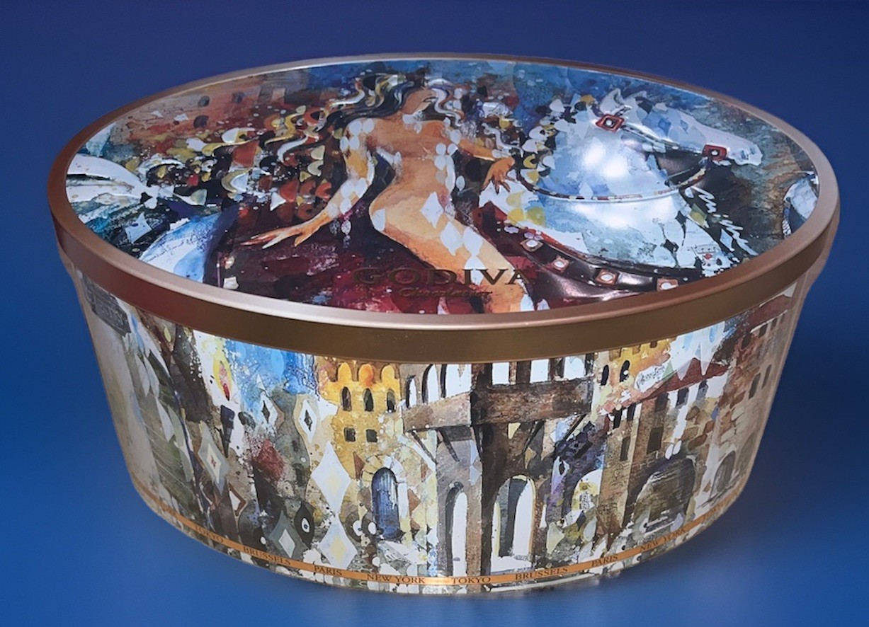 Godiva Chocolatier 2005 Limited Edition Keepsake Tin  #009669 Chocolate Candy VG