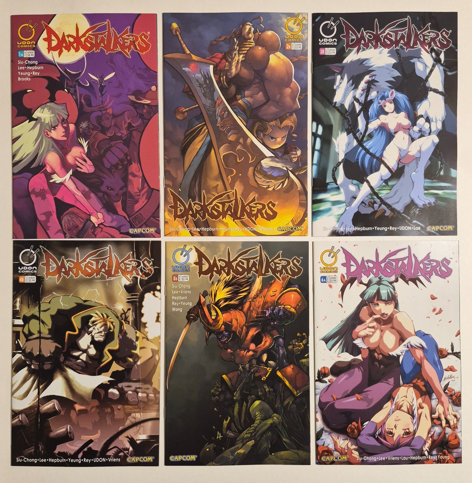 Darkstalkers #1-6 (2004, Udon Comics) VF/NM 2 3 4 5 Complete Set w/Variants