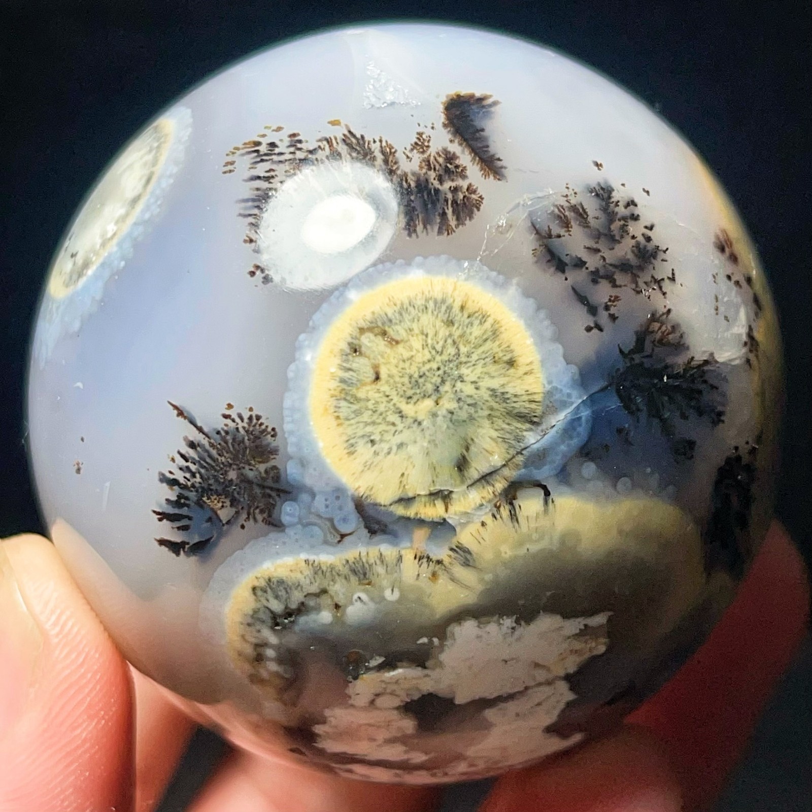 RARE 281G Natural Beautiful Golden Hair Rutilated Sphere Healing L7642