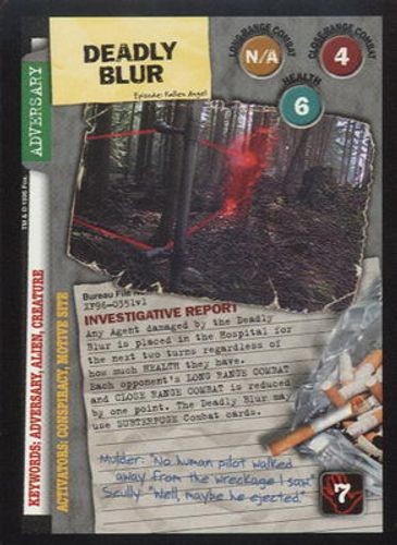 Deadly Blur - Premiere - X-Files CCG