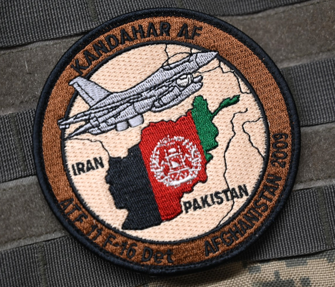 KANDAHAR AF F-16 vêlkrö PATCH: NATO AIR TASK FORCE ATF 11 DET AFGHANISTAN 2009