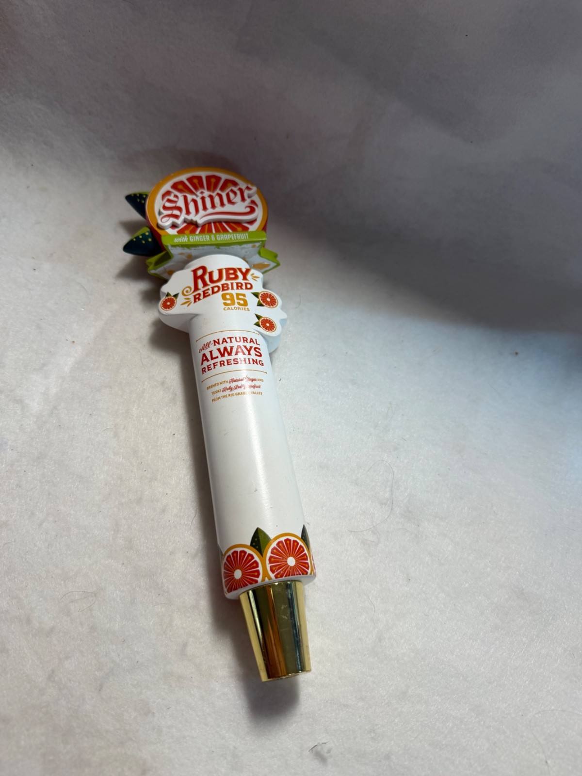 Shiner Ruby Redbird Grapefruit Beer Tap Handle 10.5”