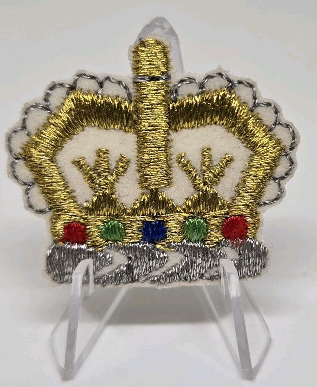 VINTAGE BRITISH ARMY OFFICERS MESS DRESS RANK CROWN PATCH