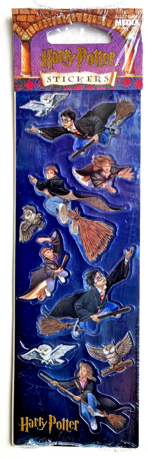 Blue Metallic Harry Potter Sorcerer\'s Stone \'Flying at Hogwarts\' VINTAGE * RARE