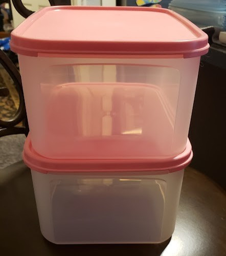 Tupperware Modular Mates RECTANGLE #2 holds 18 cups GET 2 CONTAINERS NOW NEW PKG