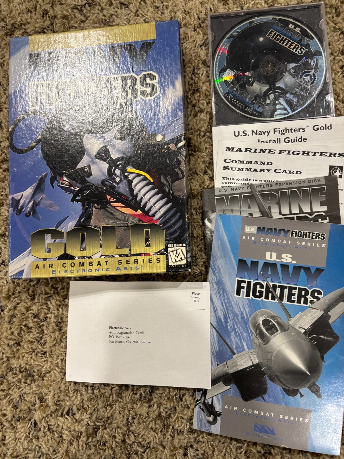 U.S. Navy Fighters Gold (PC, 1995) PC Game CD-ROM 1995 EA With Box