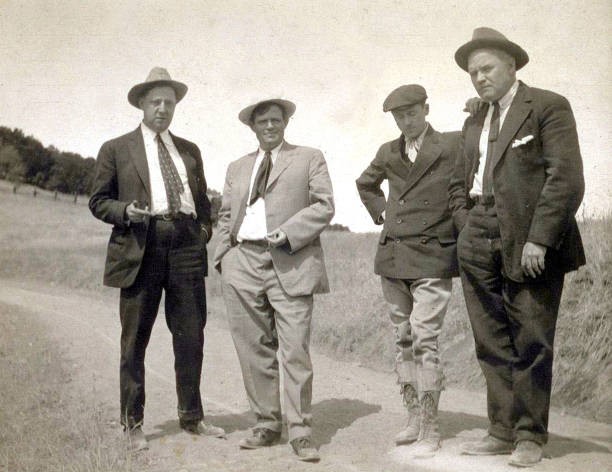 Jack London with Harrison Fisher Herbert Heron Harry Leon Wilson c- Old Photo
